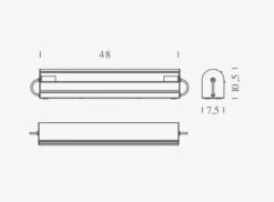 Applique Cylindrique Longue -Intérieure Décoration Magasin applique cylindrique longue 1 2