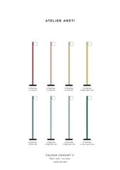 Lampadaire - Tube With Globes And Cones - Concept Colour C -Intérieure Décoration Magasin lampadaire tube with globes and cones concept colour a 2