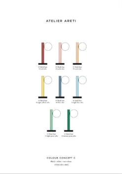 Lampe De Table - Tube With Globes And Cones - Concept Colour C