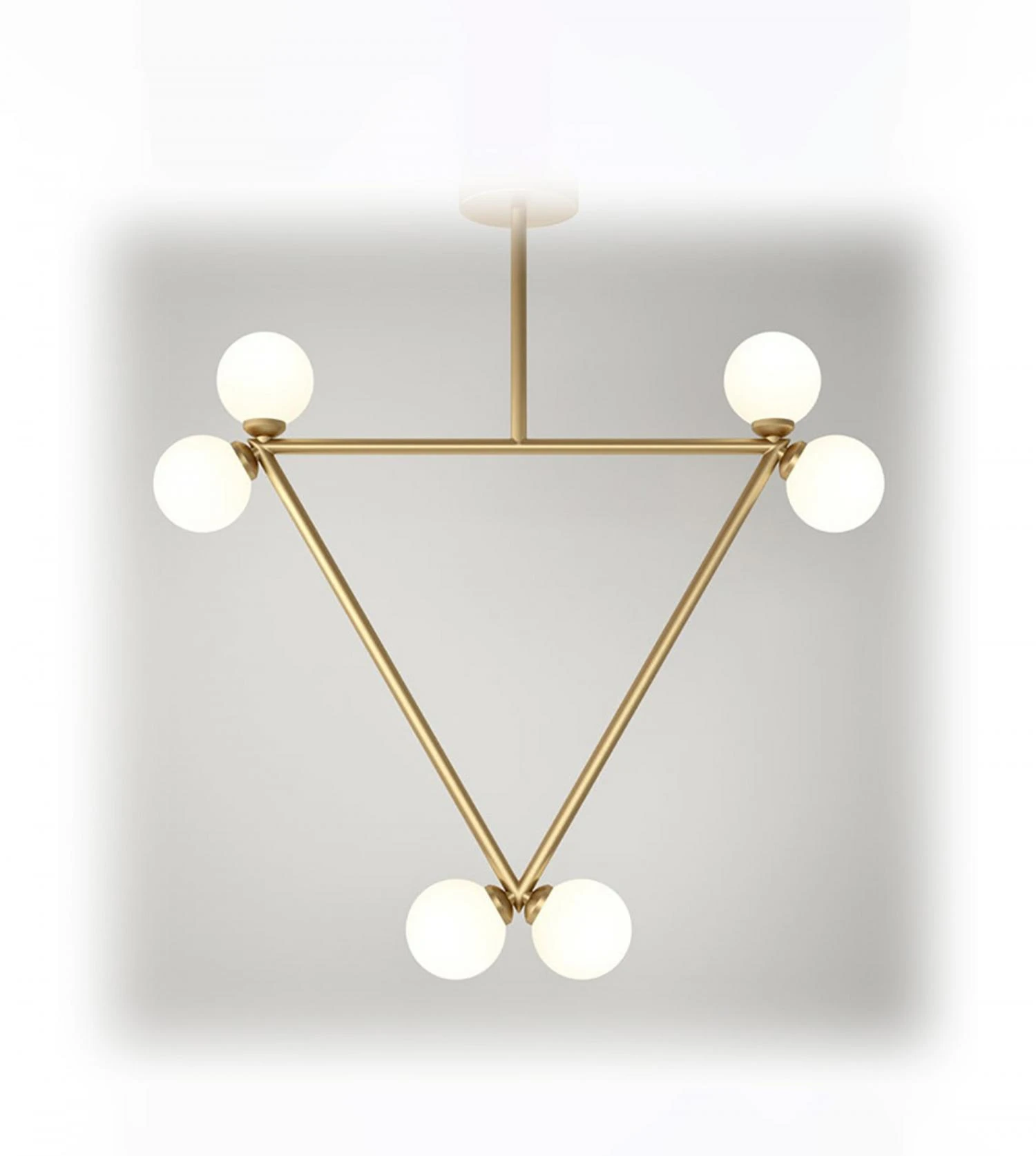 Suspension Triangle Pendant - 6 Globes 2 Suspension Triangle Pendant - 6 Globes – Image 2